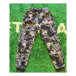 Nike Joggers Boys XL Camo‎ Excellent Just Do It Fleece Sweatpants Blue Grey